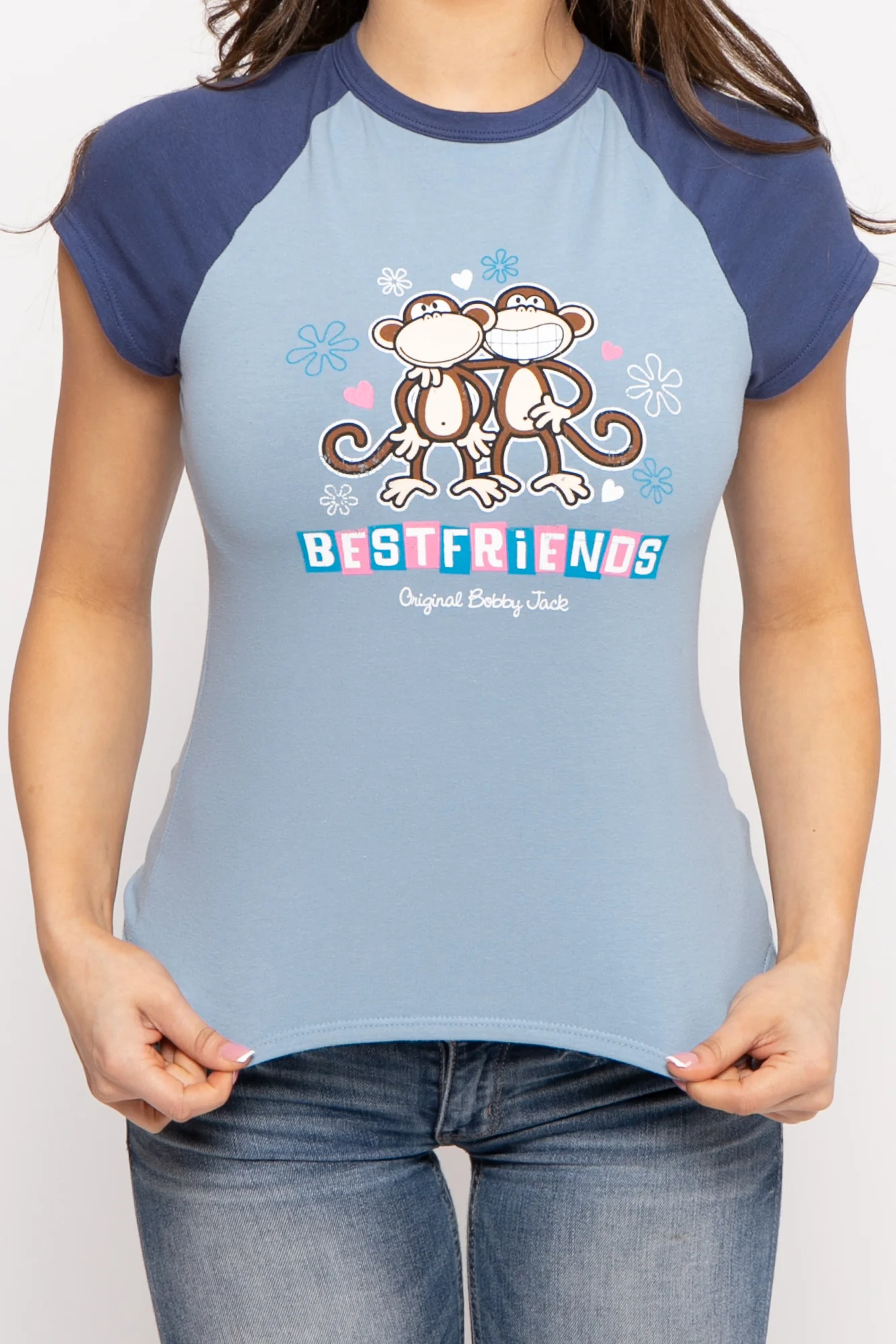 Best Friends - Bobby Jack Raglan Top - Blue - Image 4