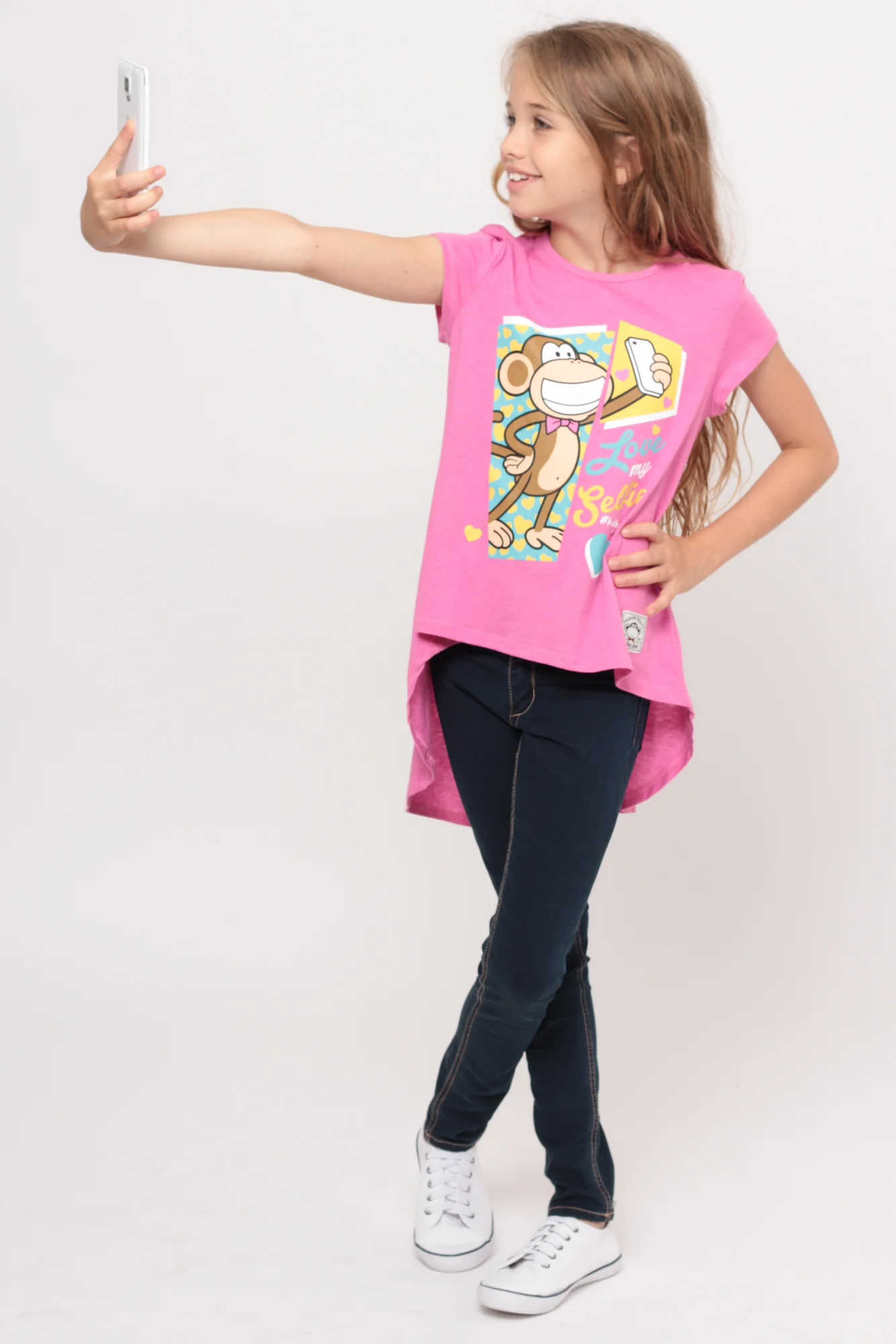 Love My Selfie | Hi-Low Ruffle Back Top - Pink - Image 4