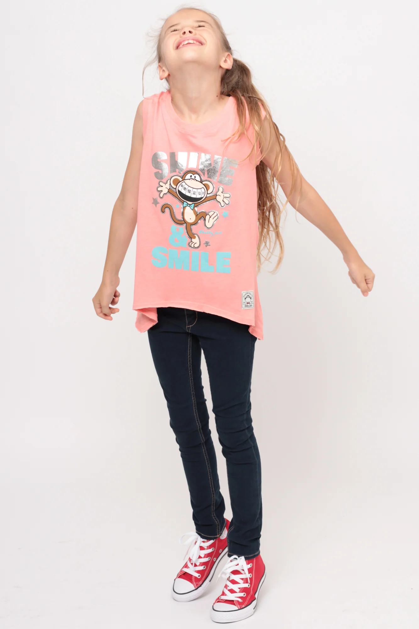 Shine And Smile | Muscle Top - Coral - Image 3