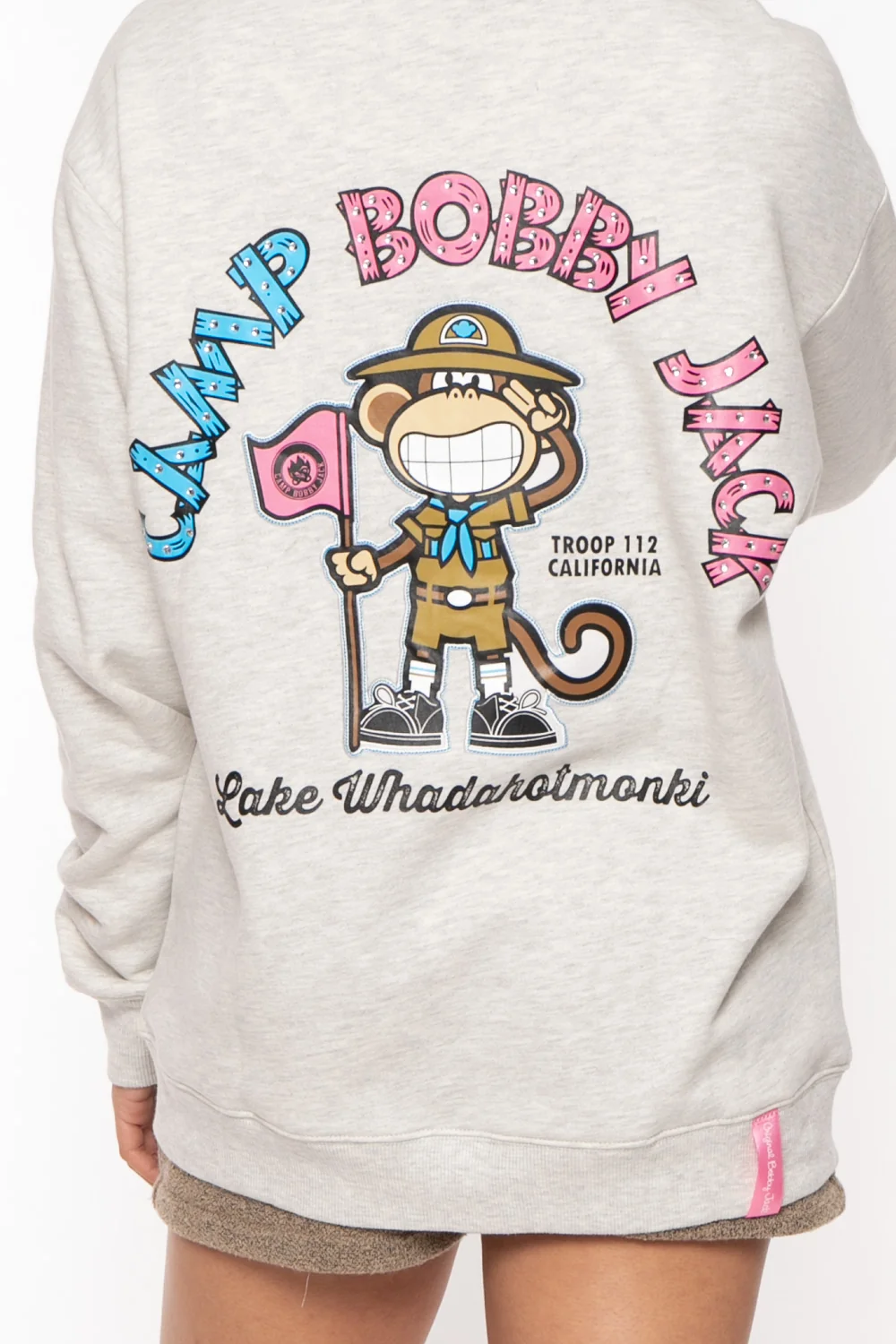 Camp - Bobby Jack Oversized Premium Zip Hoodie - Heather Grey - Image 11