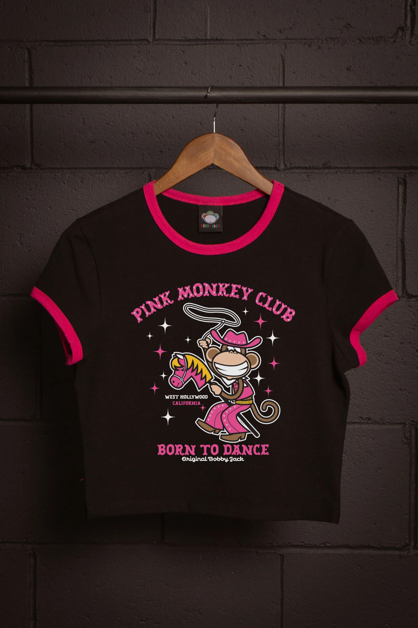 The Club - Bobby Jack Crop Ringer Top - Black - Image 7